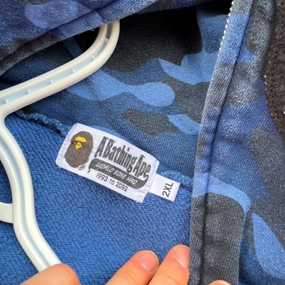 Camo Blue Bape Hoodie